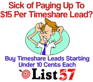 Affordable Timeshare leads starting under a dime, ten cents each, List57